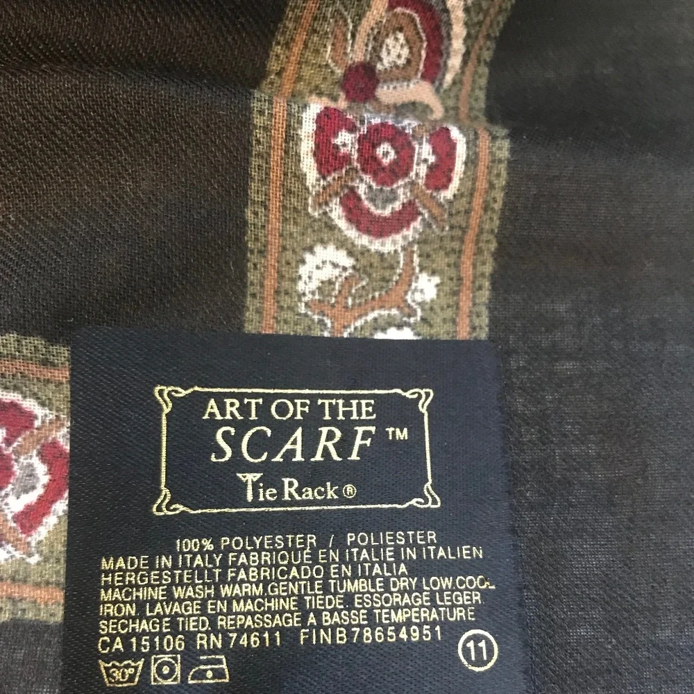 Scarf Art of the scarf Tie Rack Black ground duck images 46 x 46 new UNIQUE